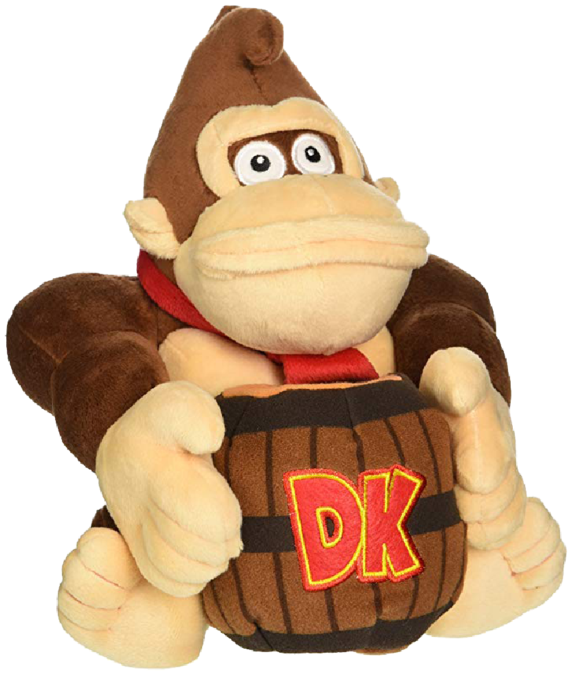 Donkey Kong Plush Toy With Barrel