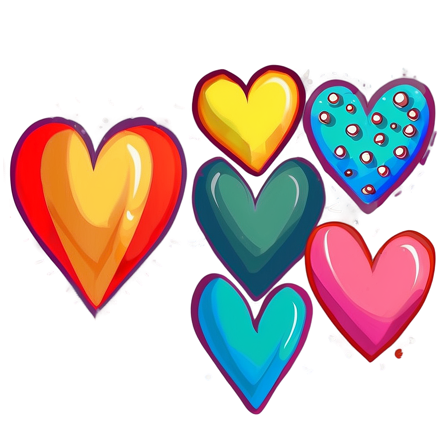 Doodle Hearts Png Sya66