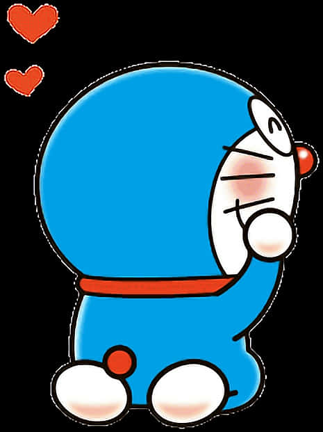 Doraemon Love Hearts Illustration