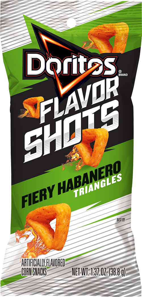 Doritos Flavor Shots Fiery Habanero Triangles Package