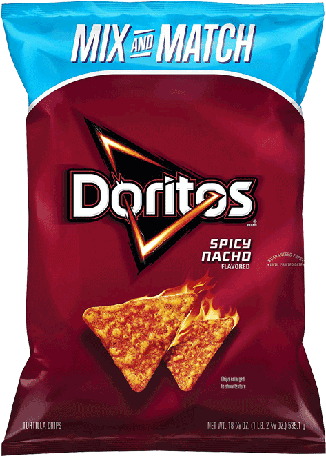 Doritos Spicy Nacho Flavored Chips Package