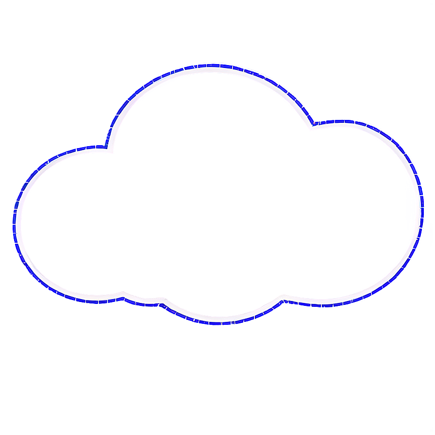 Dotted Line Cloud Shape Png Pgr