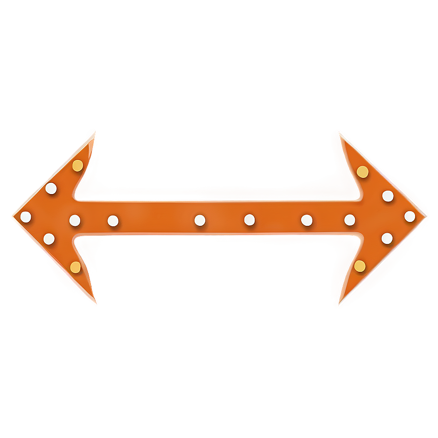 Dotted Orange Arrow Png 06262024