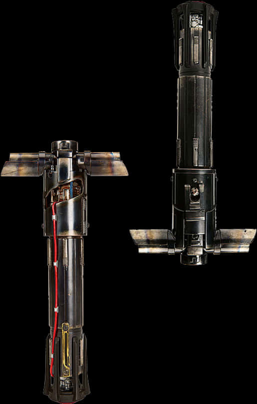 Double Bladed Lightsaber Disassembled