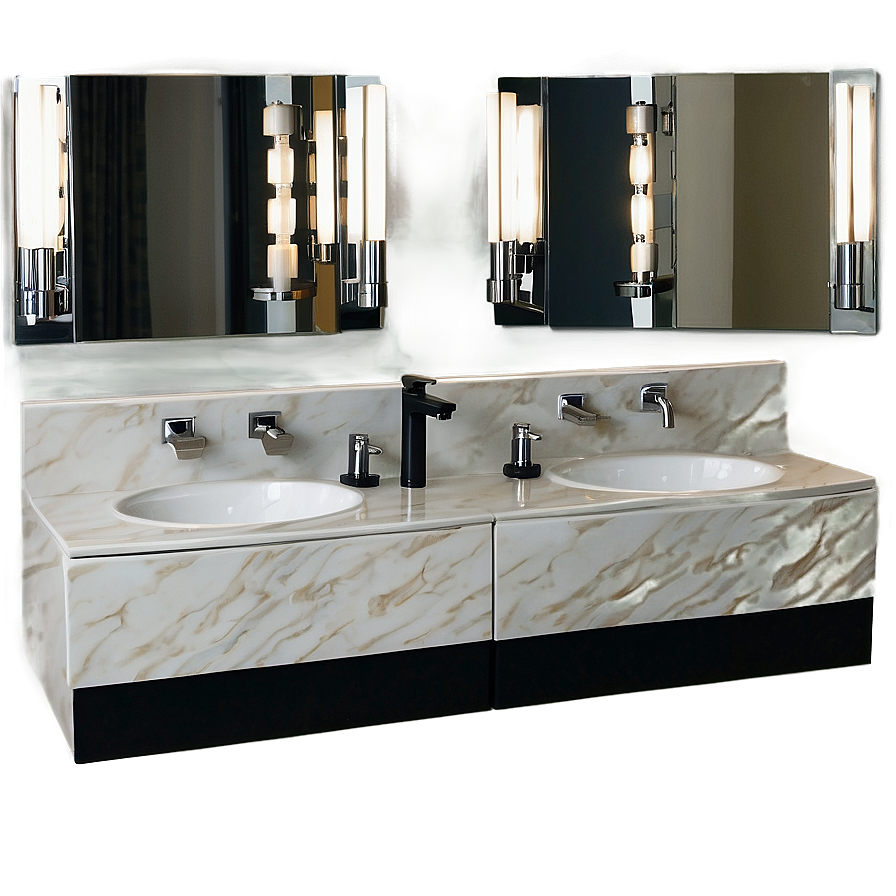 Double Vanity Bathroom Sink Png Fid51