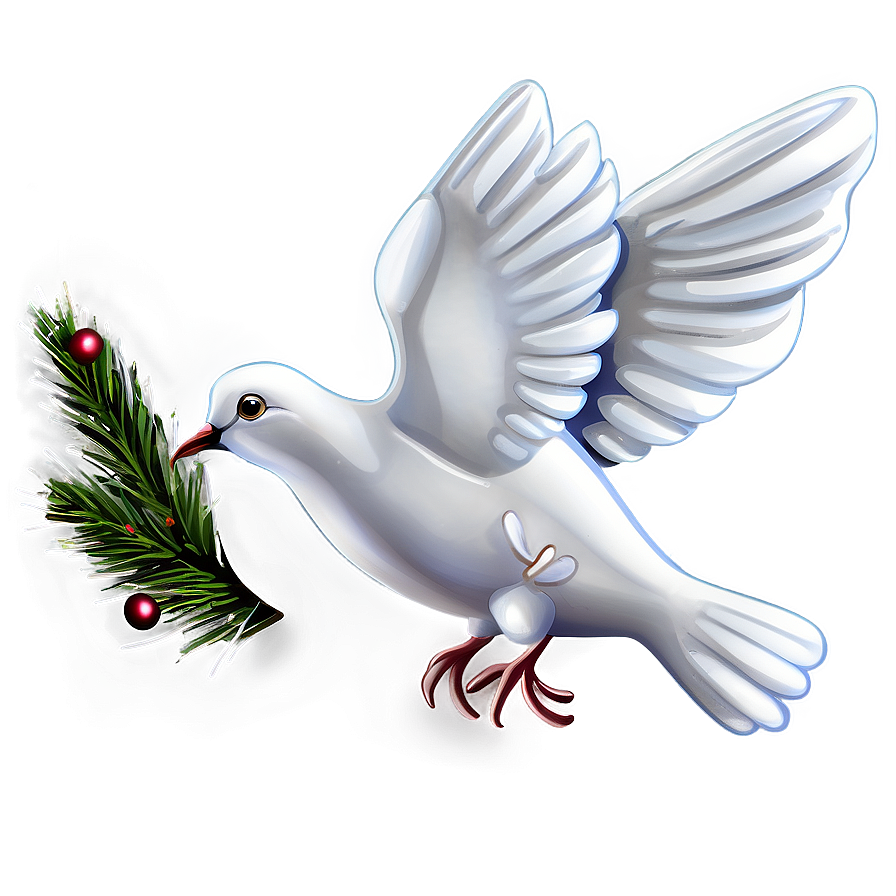 Dove Clipart For Christmas Png 06262024