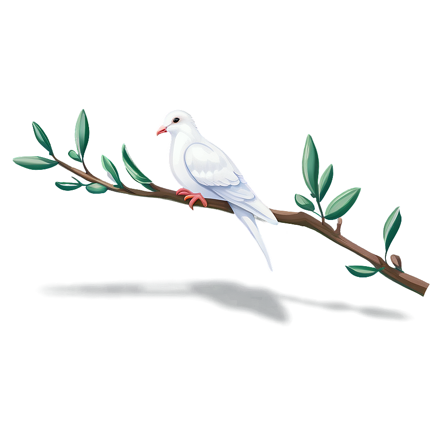 Dove With Olive Branch Png 05042024