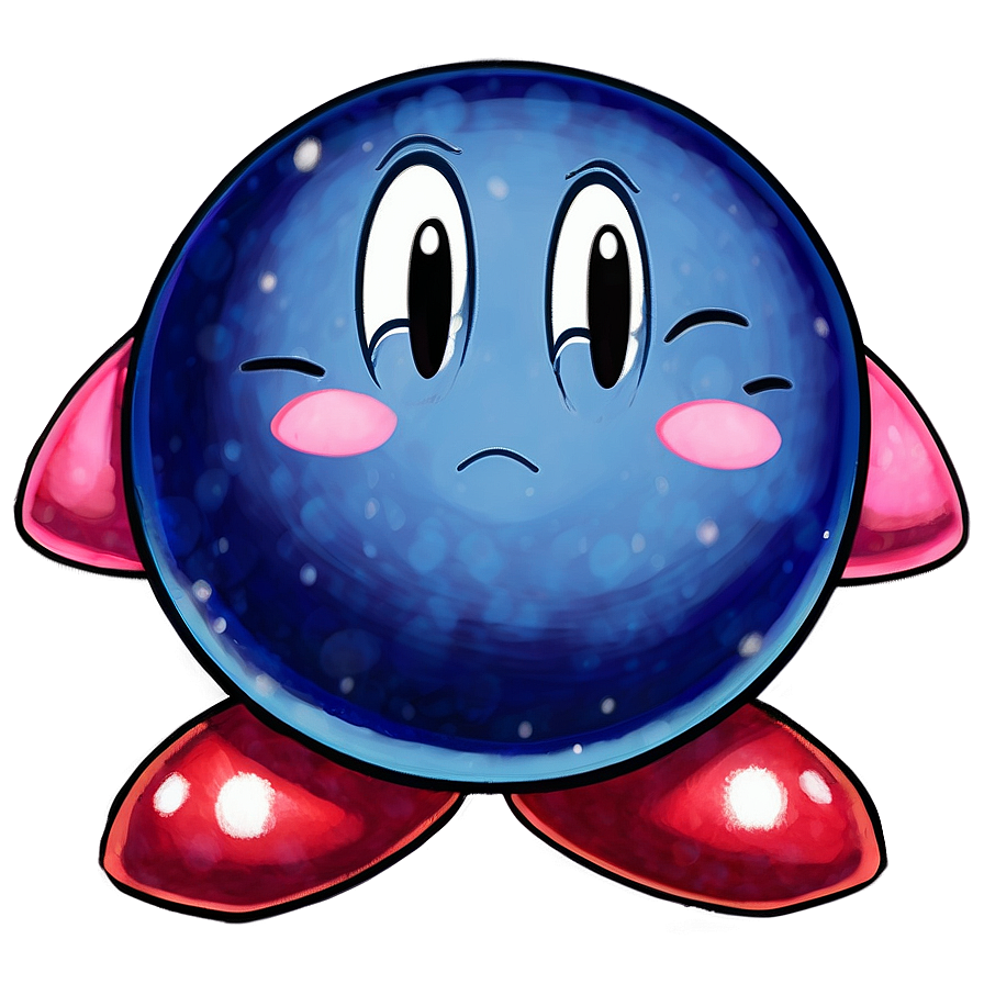 Download Kirby Blue Png - High Quality Fla