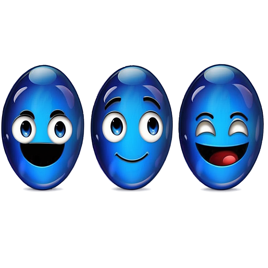 Downloadable Blue Emojis Png Dhk90