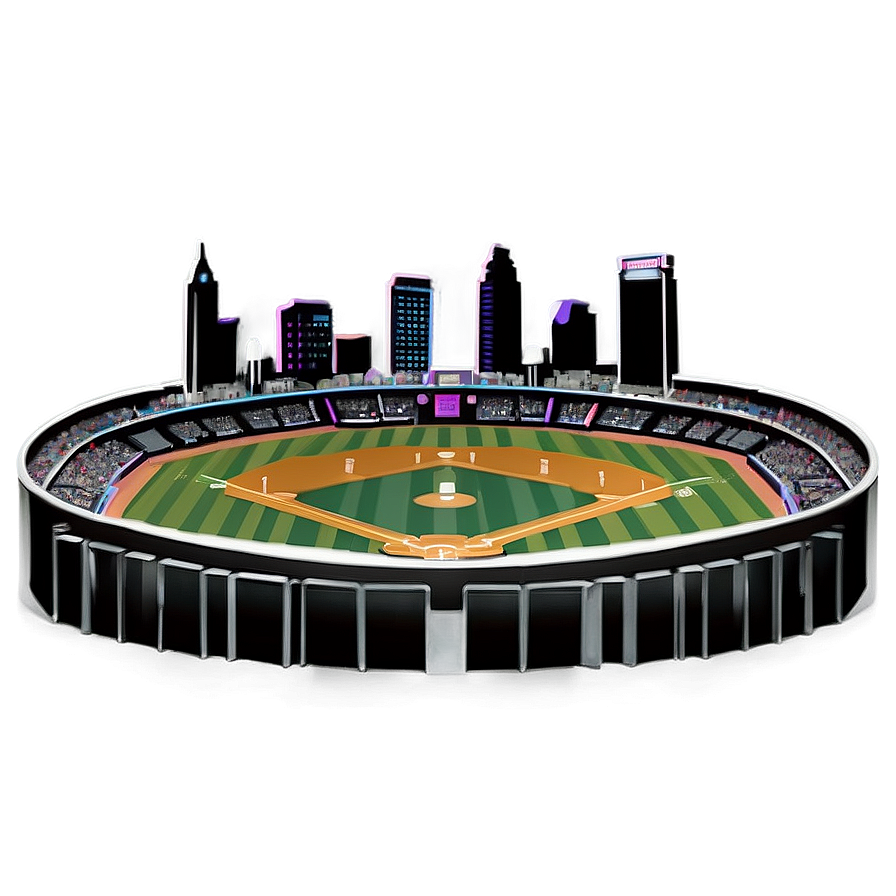 Downtown Baseball Stadium Skyline Png 06292024