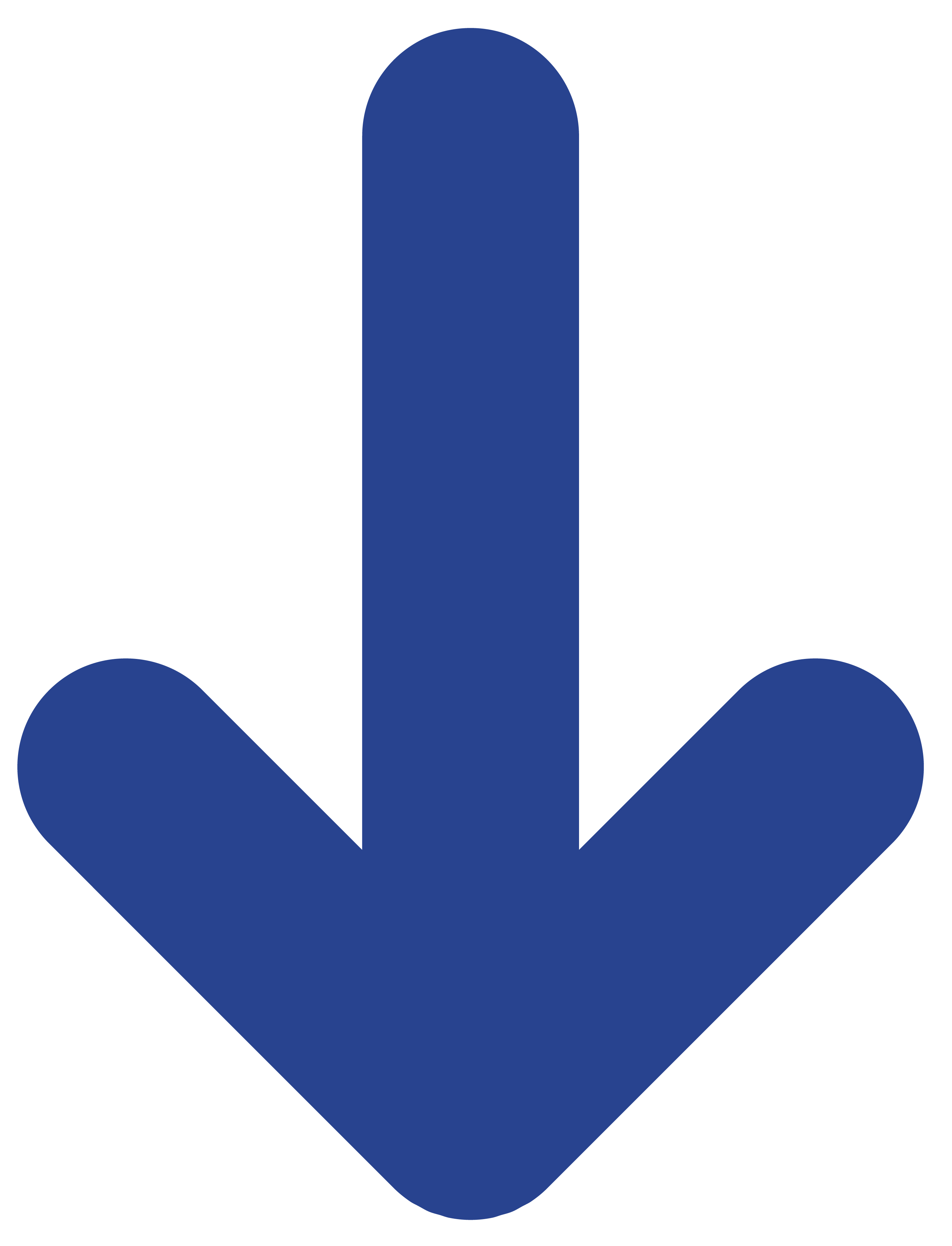 Downward Blue Arrow