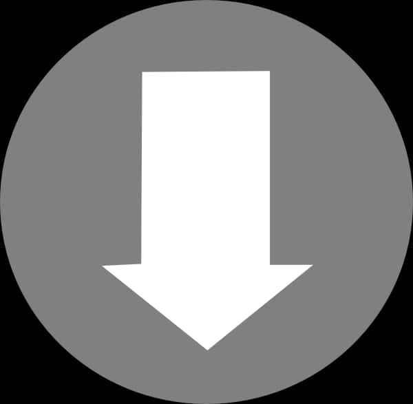 Downward White Arrow Icon