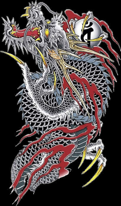 Dragon Yin Yang Tattoo Design
