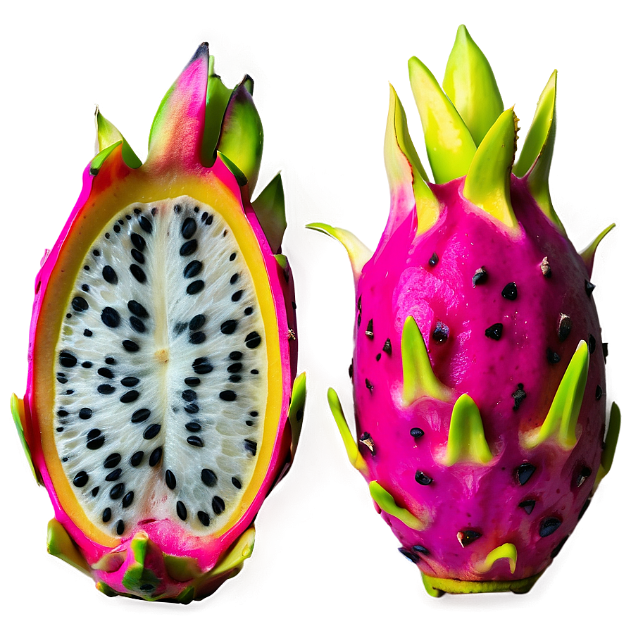 Dragonfruit Halves Display Png 06122024