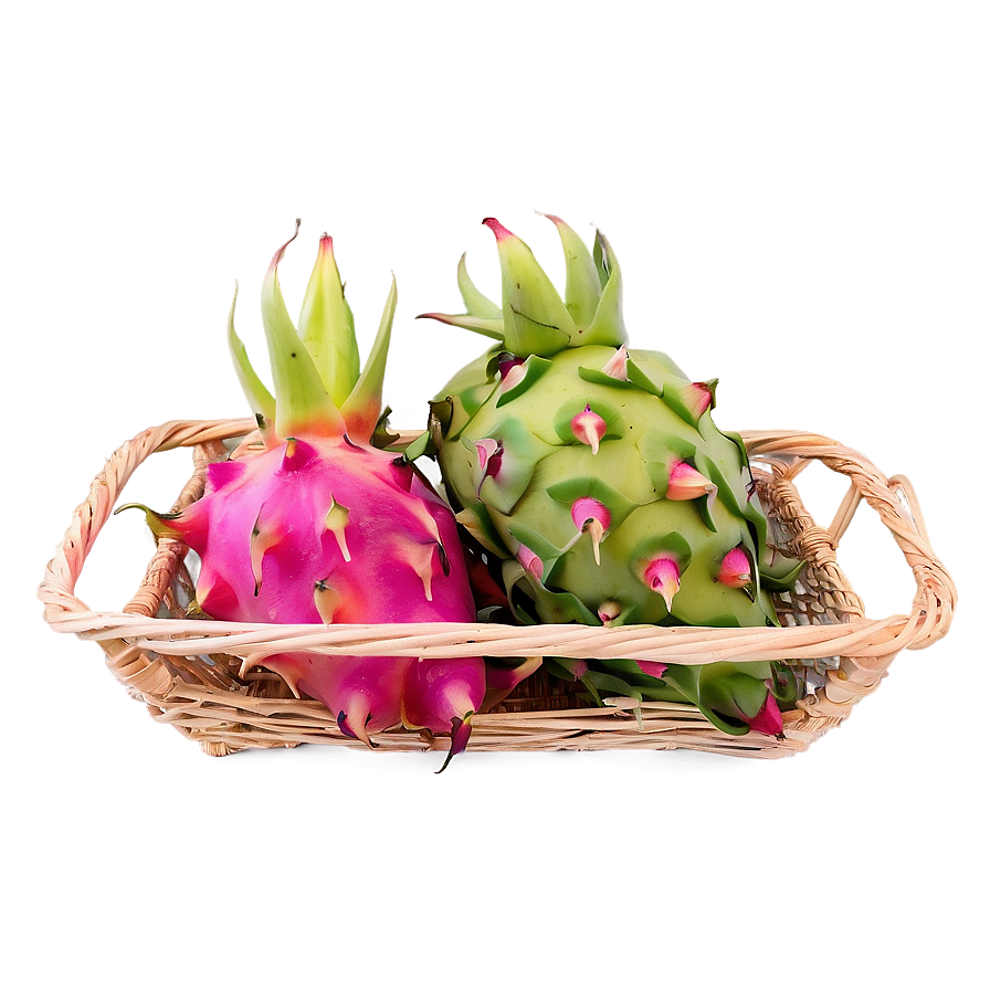 Dragonfruit In Shopping Basket Png Gor