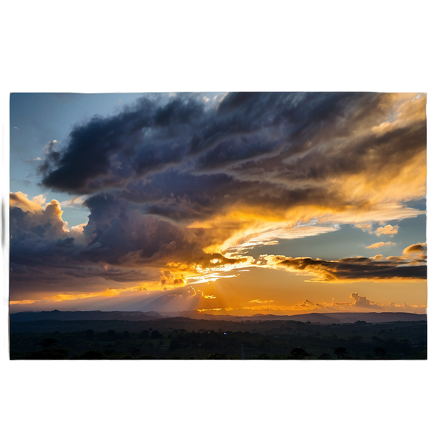 Dramatic Cloudy Sunset Png Vmu