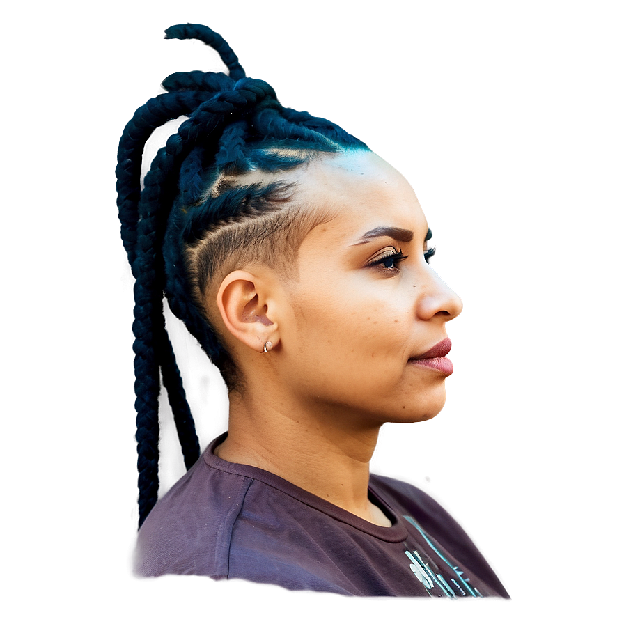 Dreads And Undercut Combination Png 15