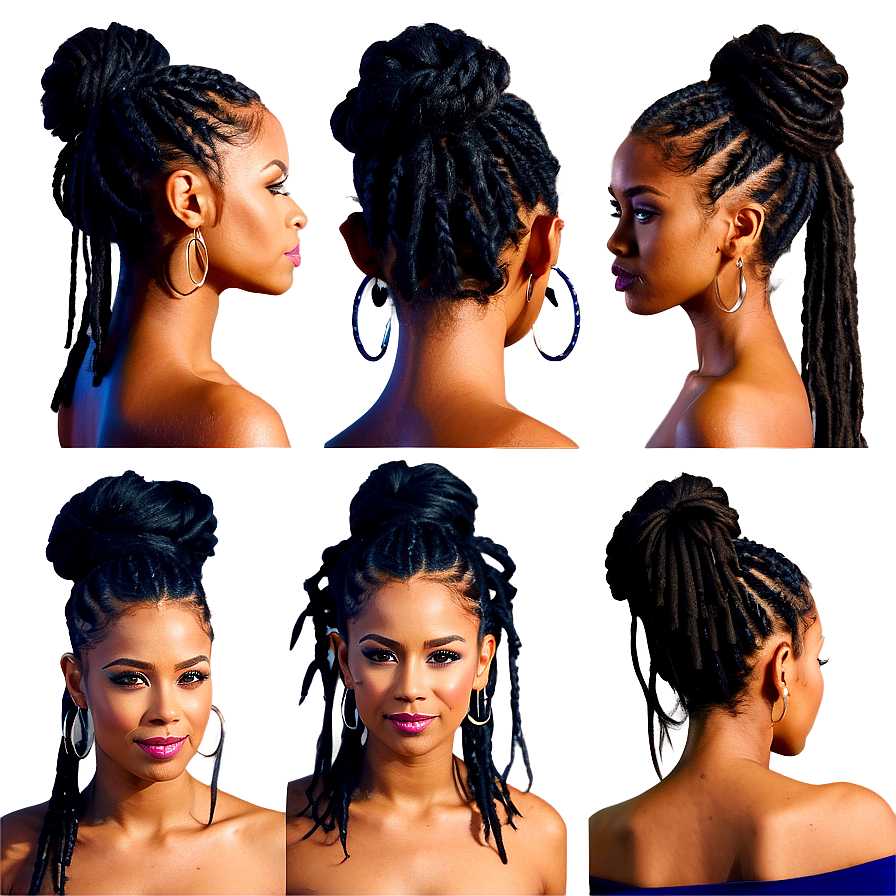 Dreads Updo Tutorial Png Obh49