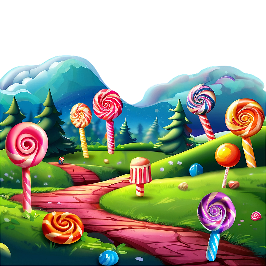 Dreamy Candy Land Landscape Png 06202024