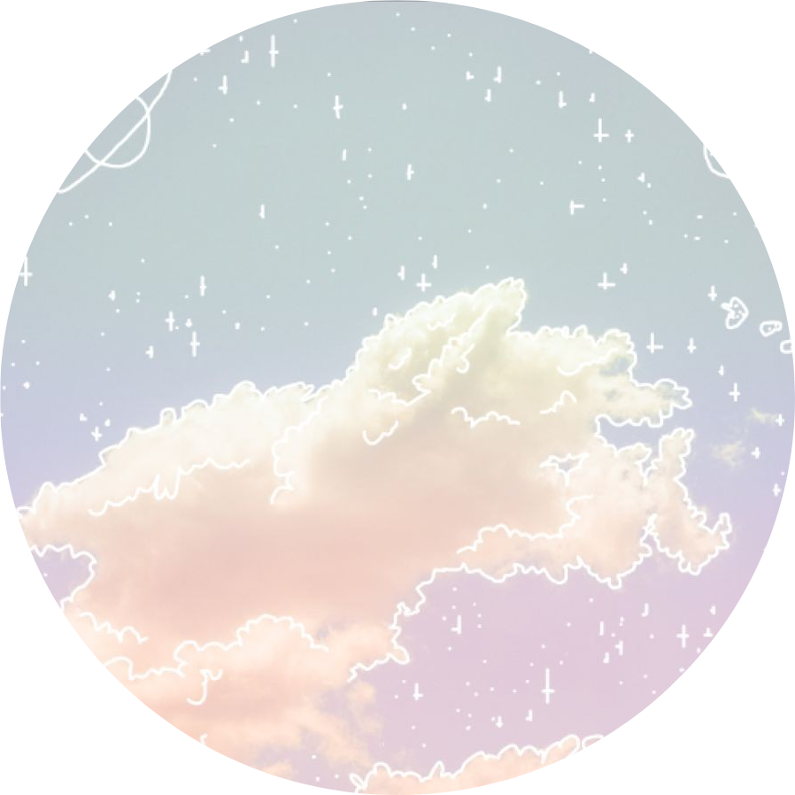 Dreamy Pastel Cloudscape Circle