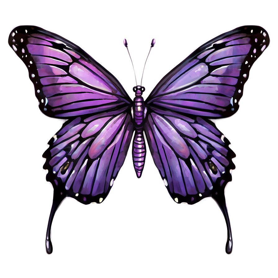 Dreamy Purple Butterfly Png Kuo