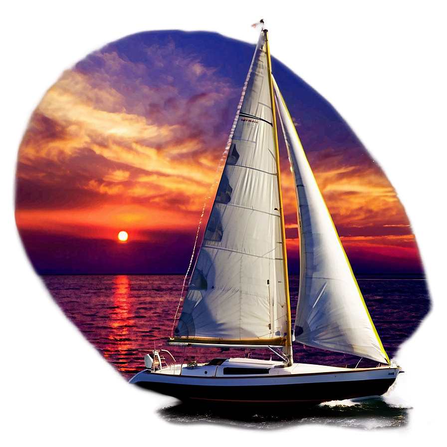 Dreamy Sunset Sailboat Png 86