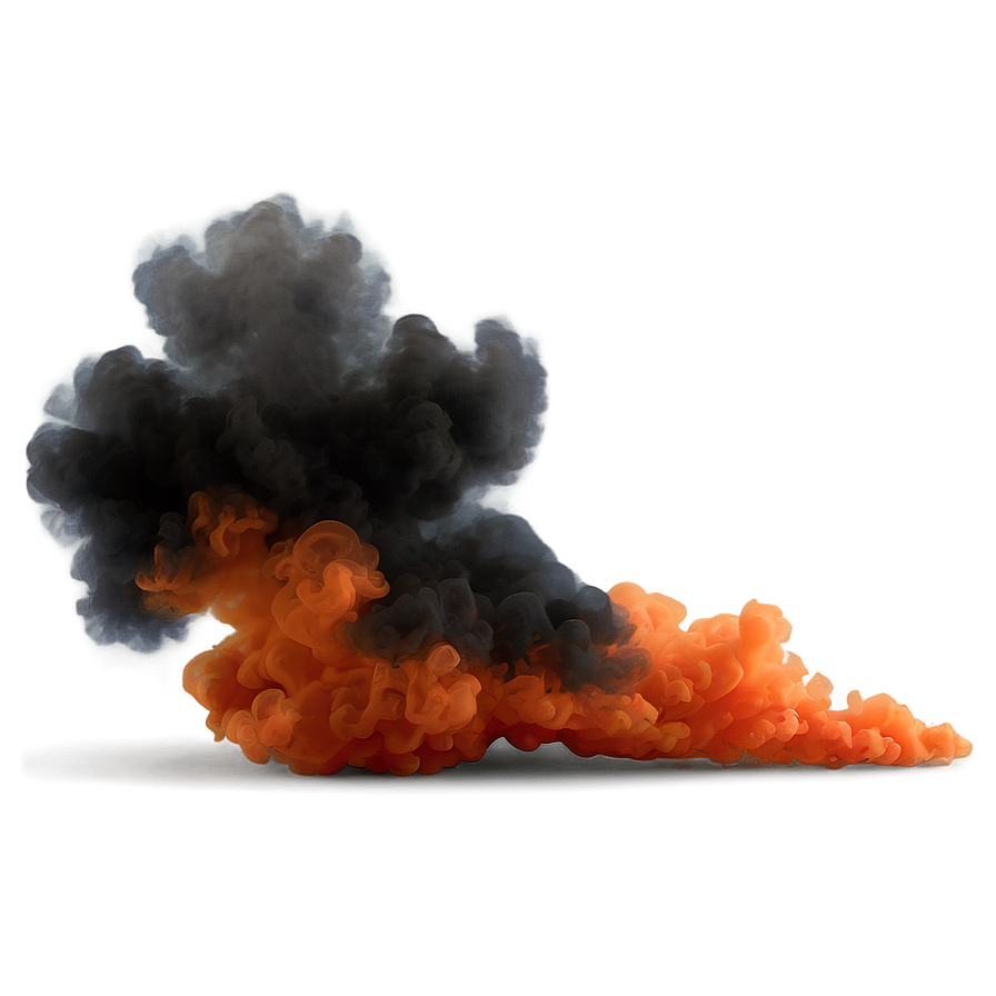 Drifting Orange Smoke Png 06262024