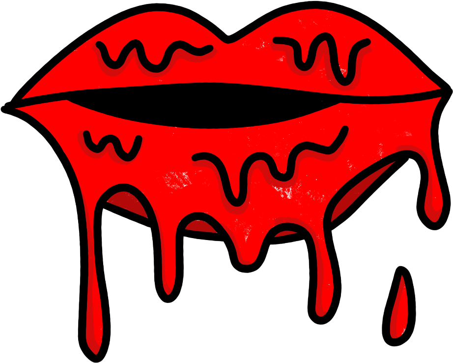 Dripping Red Lips Artwork