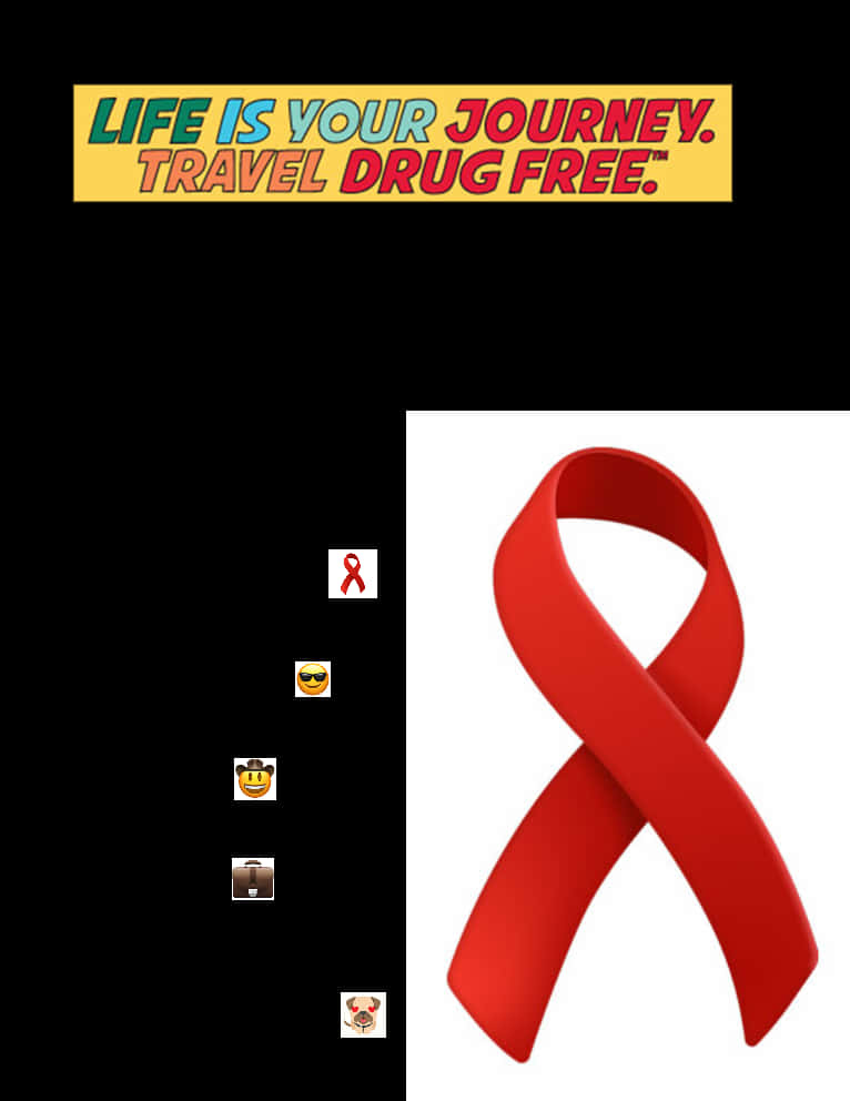 Drug Free Red Ribbon Campaign Poster