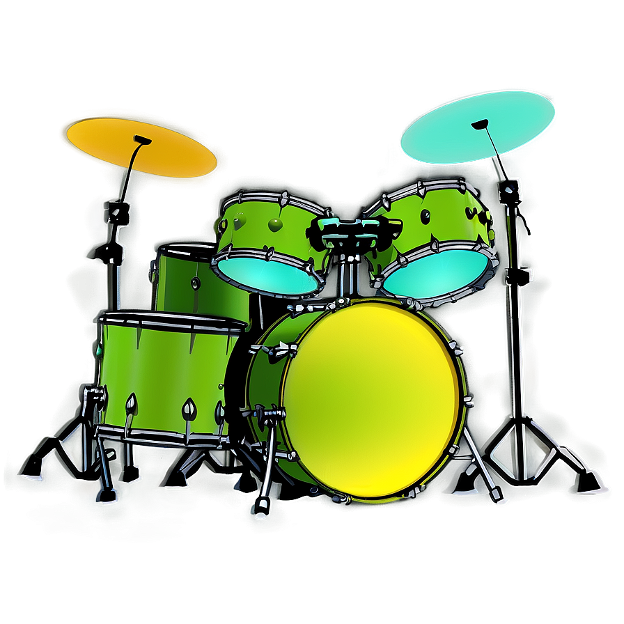 Drum Kit Silhouette Png Qbg