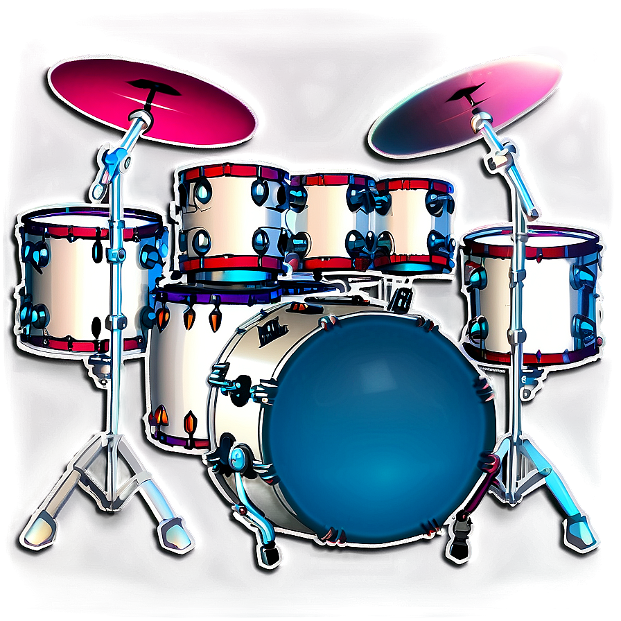 Drum Kit With Cymbals Png Twn