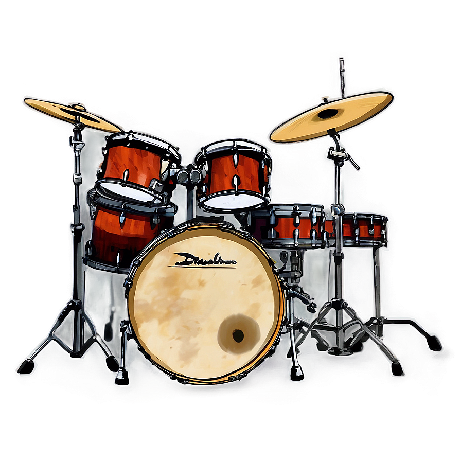 Drum Set Sketch Png 05242024