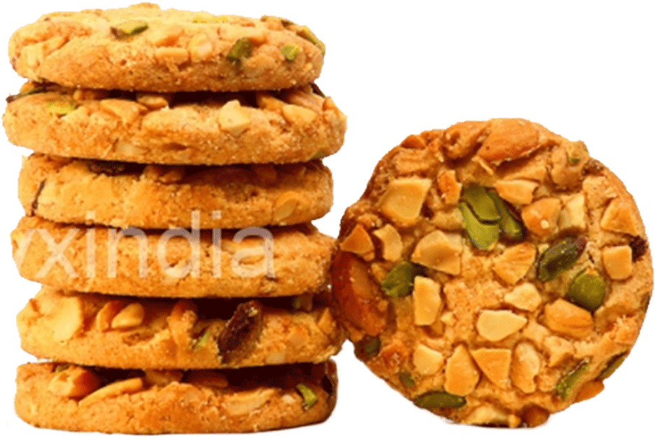 Dry Fruit Cookies Stacked