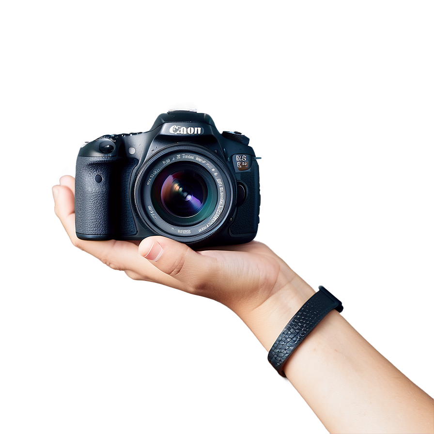 Dslr Camera In Hand Png Agt84