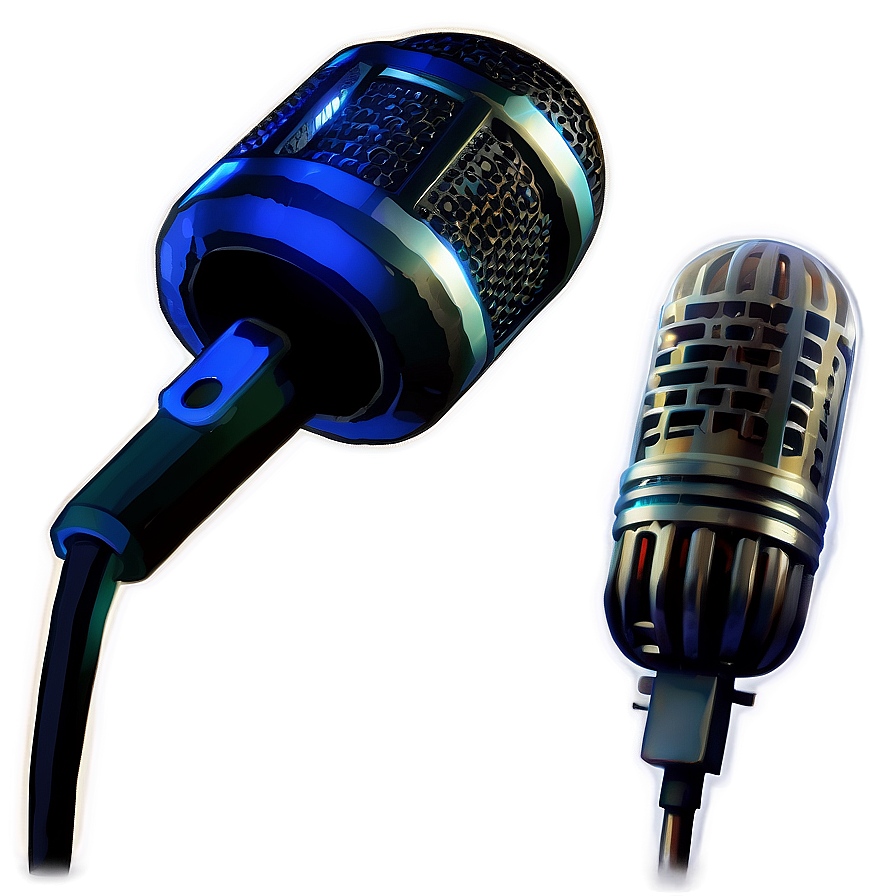 Dual Capsule Podcast Microphone Png Nfw50