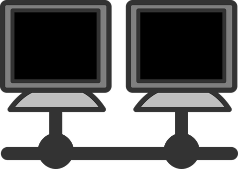 Dual Computer Network Icon