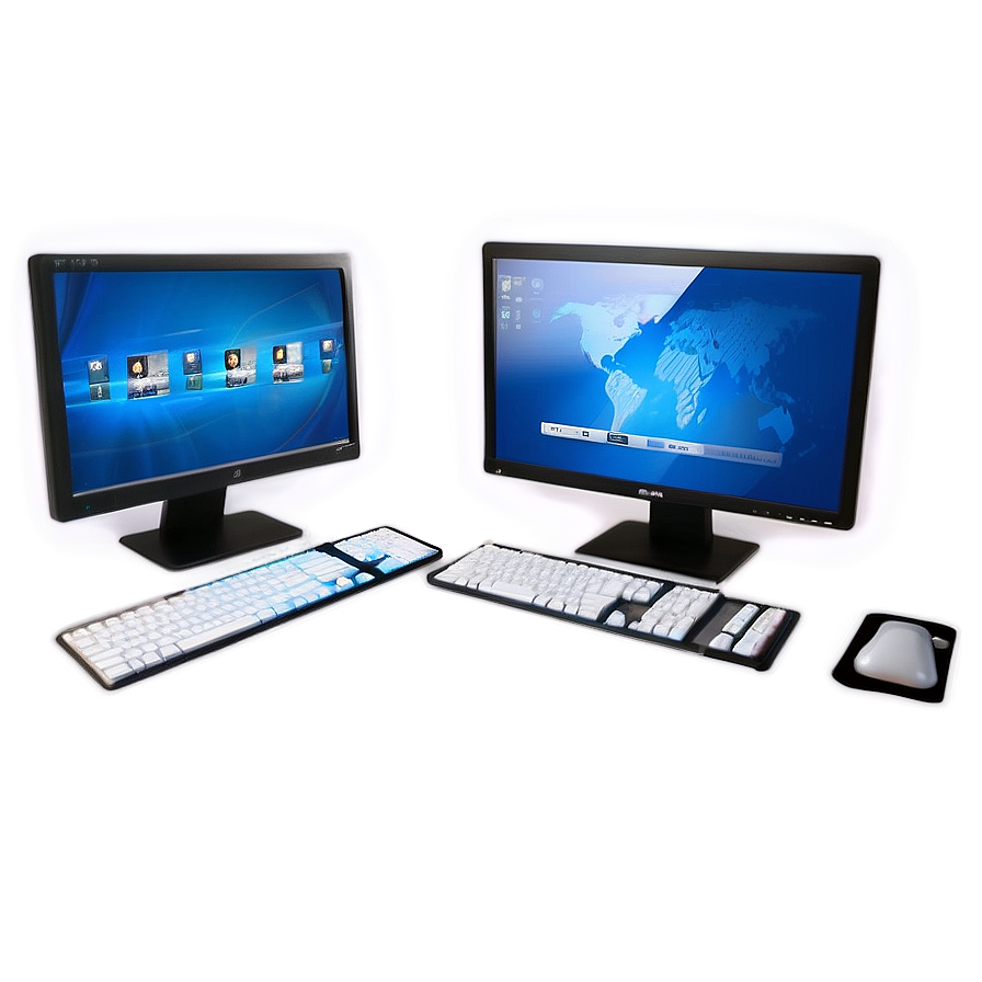 Dual Computer Screen Setup Png 41