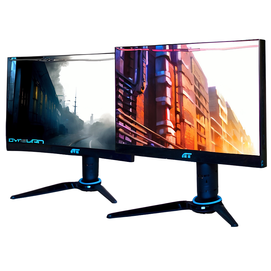 Dual Gaming Monitor Setup Png 06212024