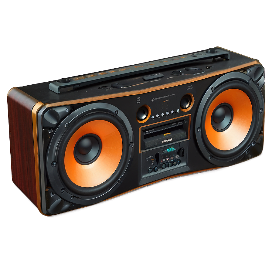 Dual Speaker Boombox Png 05242024