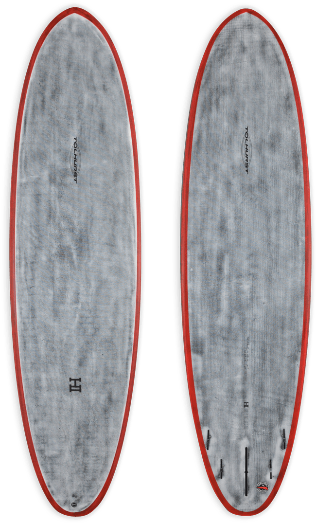 Dual Surfboards Red Outline