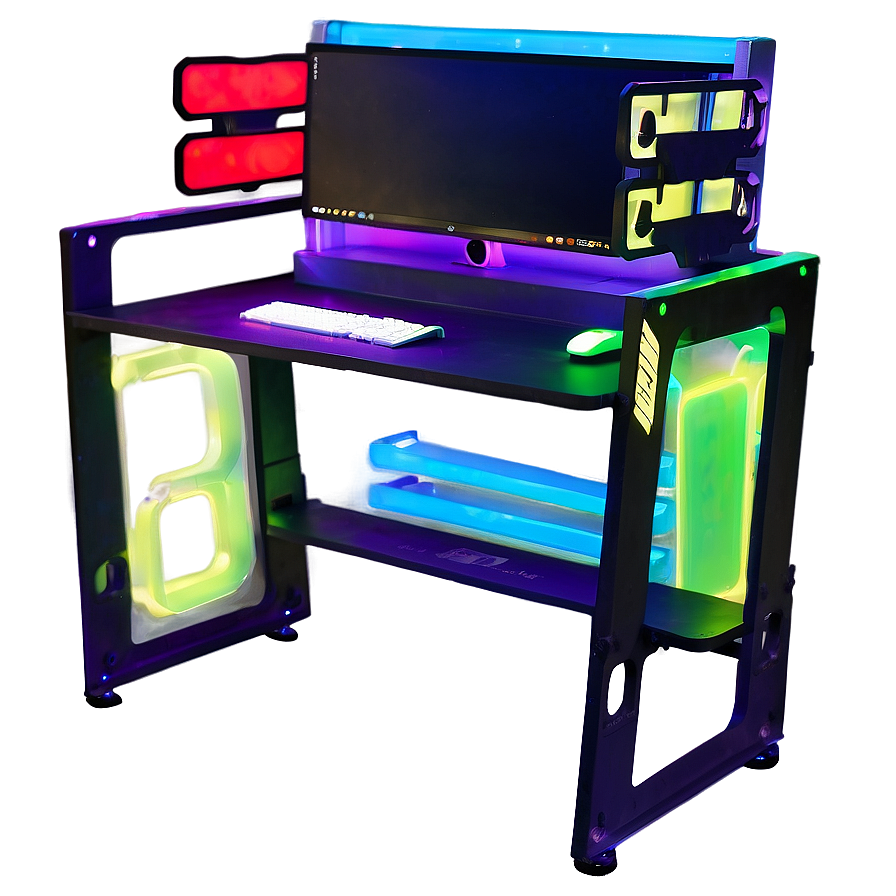 Dual-tier Gaming Desk Png 06212024