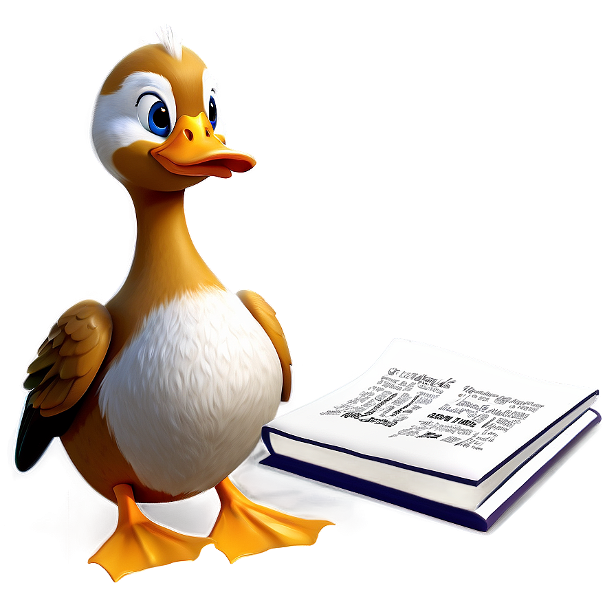 Duck Reading Book Png Mym19