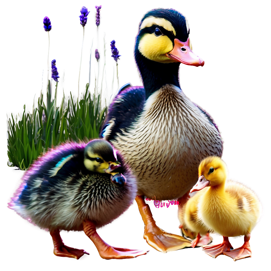 Duck With Ducklings Png Ayu