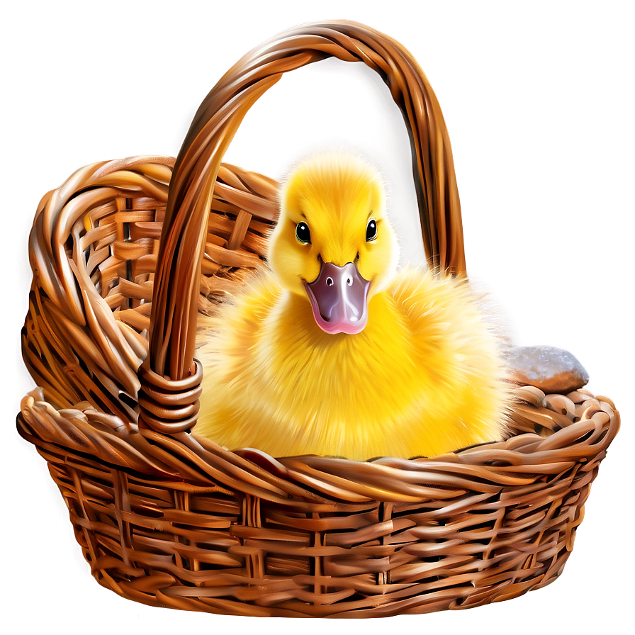 Duckling In Basket Png Wvh80