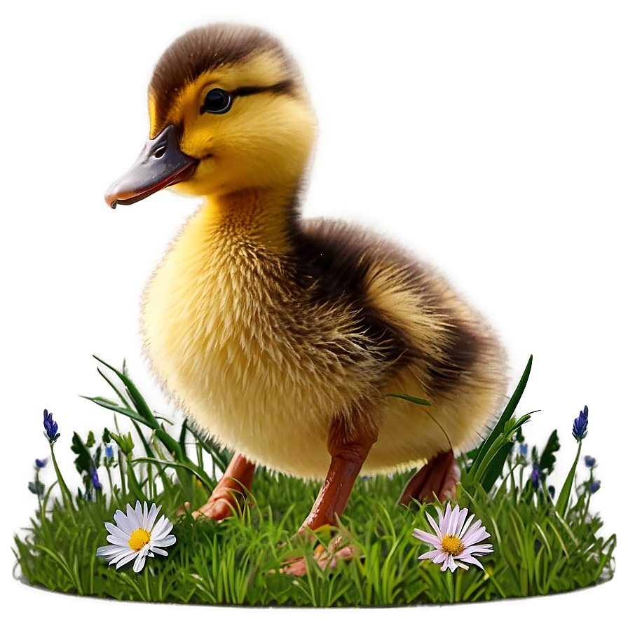 Duckling In Field Png Mwb