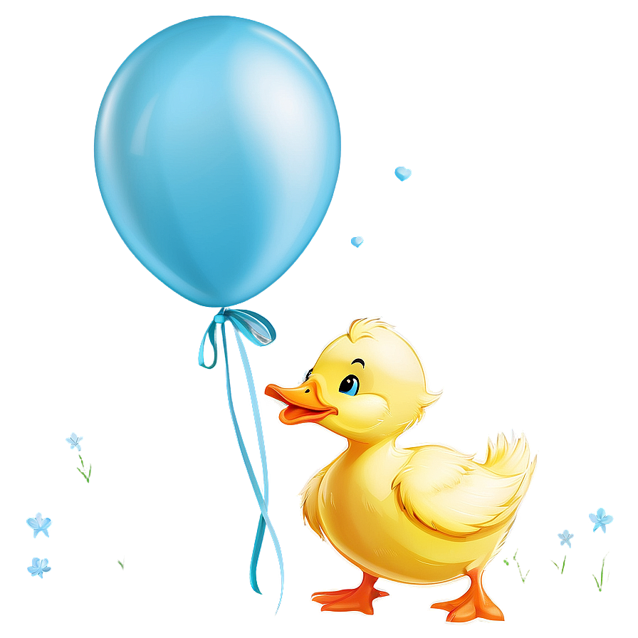 Duckling With Balloon Png Upn46