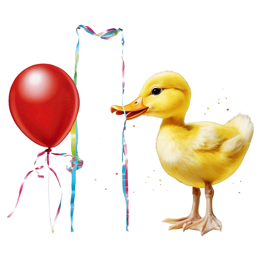 Duckling With Balloon Png Xol96