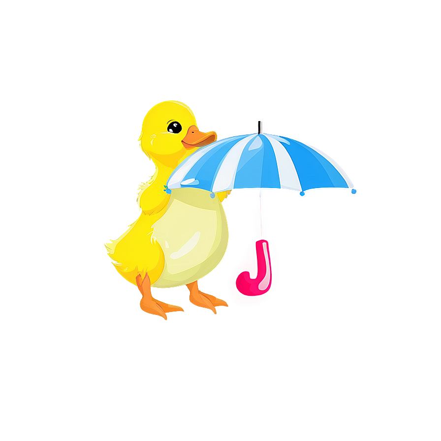 Duckling With Umbrella Png 24