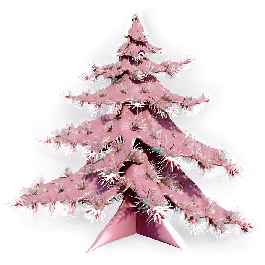 Dusty Pink Christmas Tree Png 6