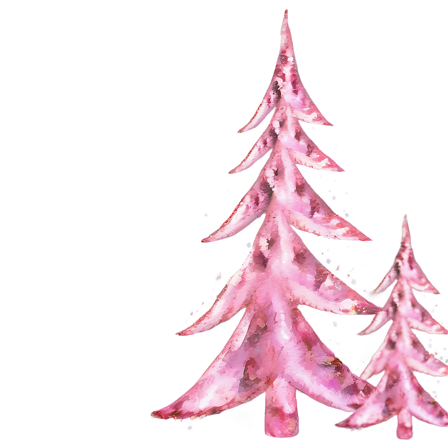 Dusty Pink Christmas Tree Png Fdp10